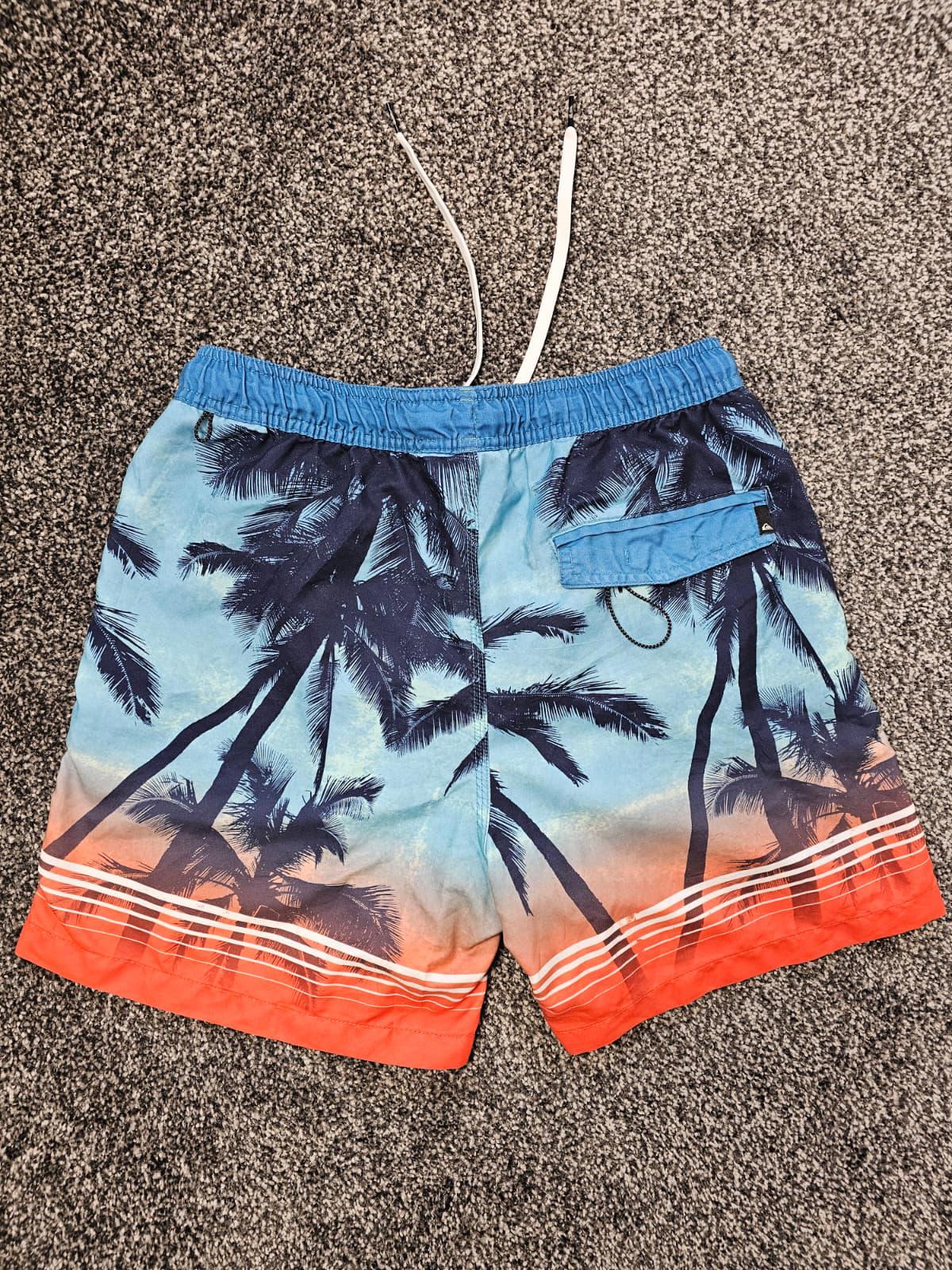 Quiksilver Mens Hawaii Palm Tree Big Print Swim Wear Swimming Shorts - M/28/30