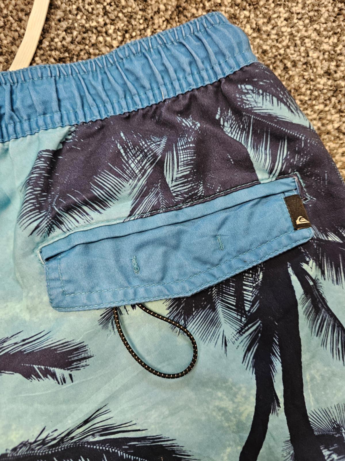 Quiksilver Mens Hawaii Palm Tree Big Print Swim Wear Swimming Shorts - M/28/30