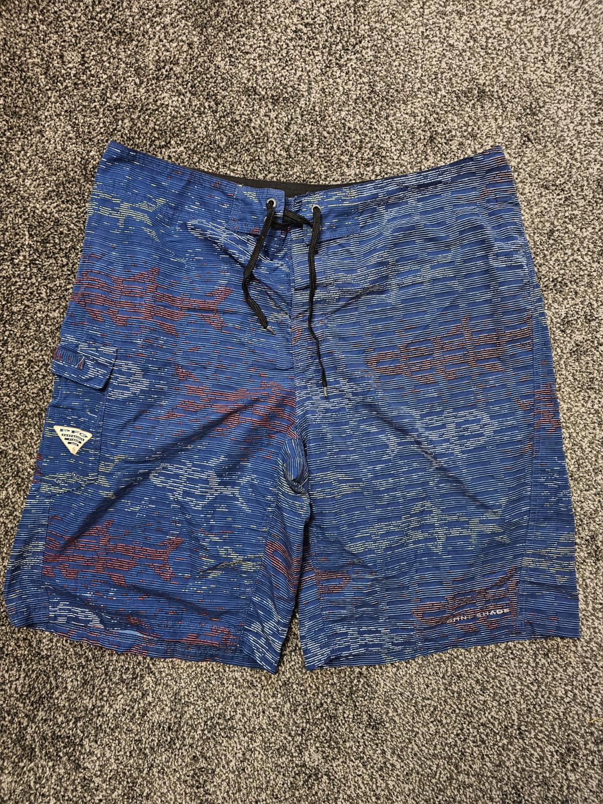 Columbia PFG Mens Swimwear Pattern Fishing Board Bottle Opener Shorts - 36/11