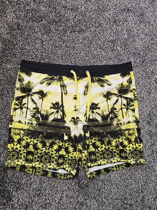 Quiksilver Mens Hawaii Palm Tree Big Print Swim Wear Swimming Shorts - W36/6