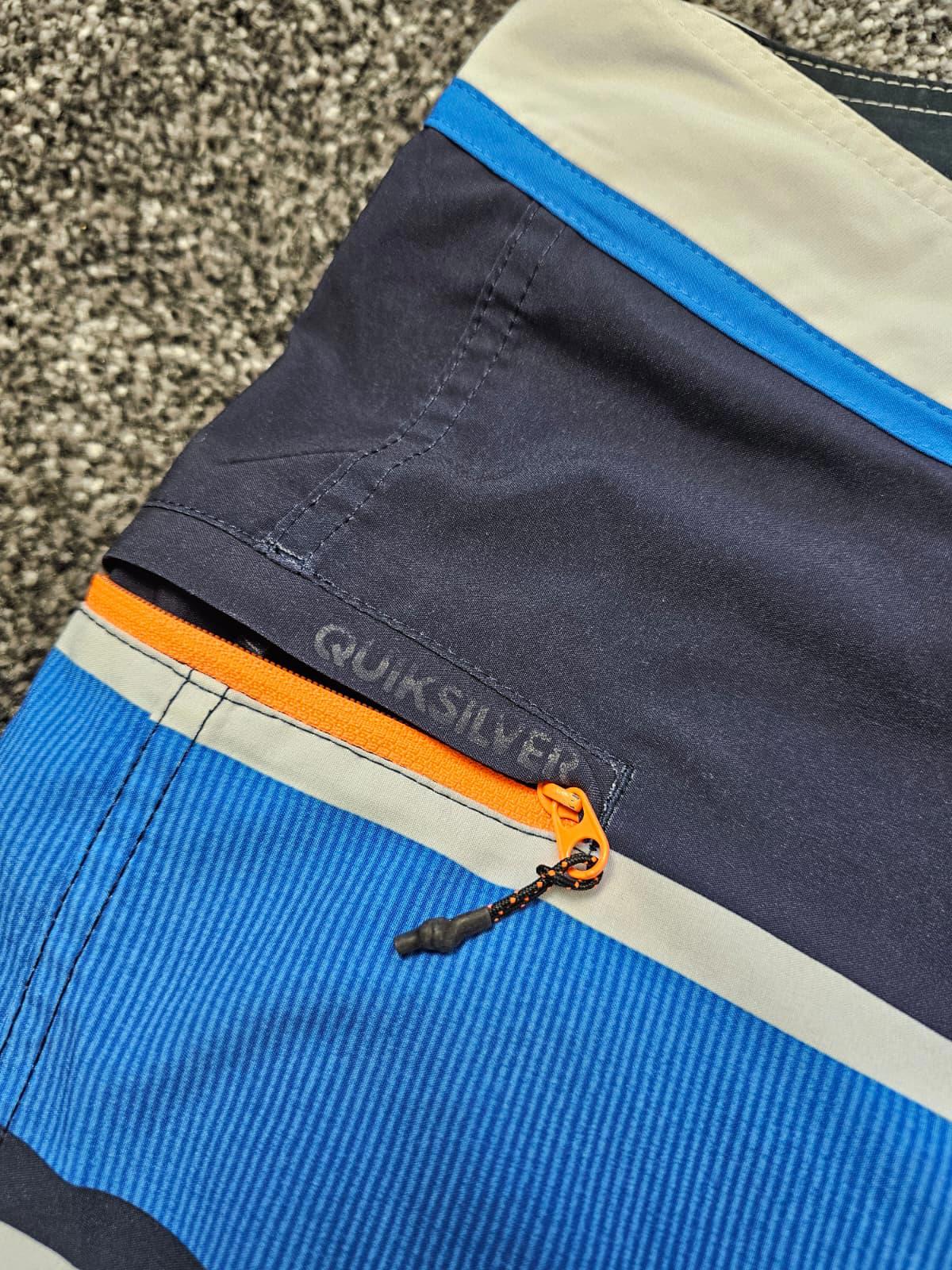 Quiksilver Mens Striped Surf Wear Swimming Board Boaride Shorts - W30/L10