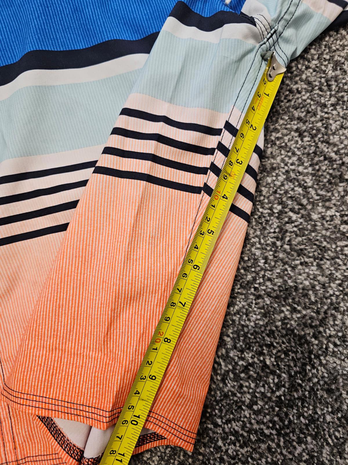 Quiksilver Mens Striped Surf Wear Swimming Board Boaride Shorts - W30/L10