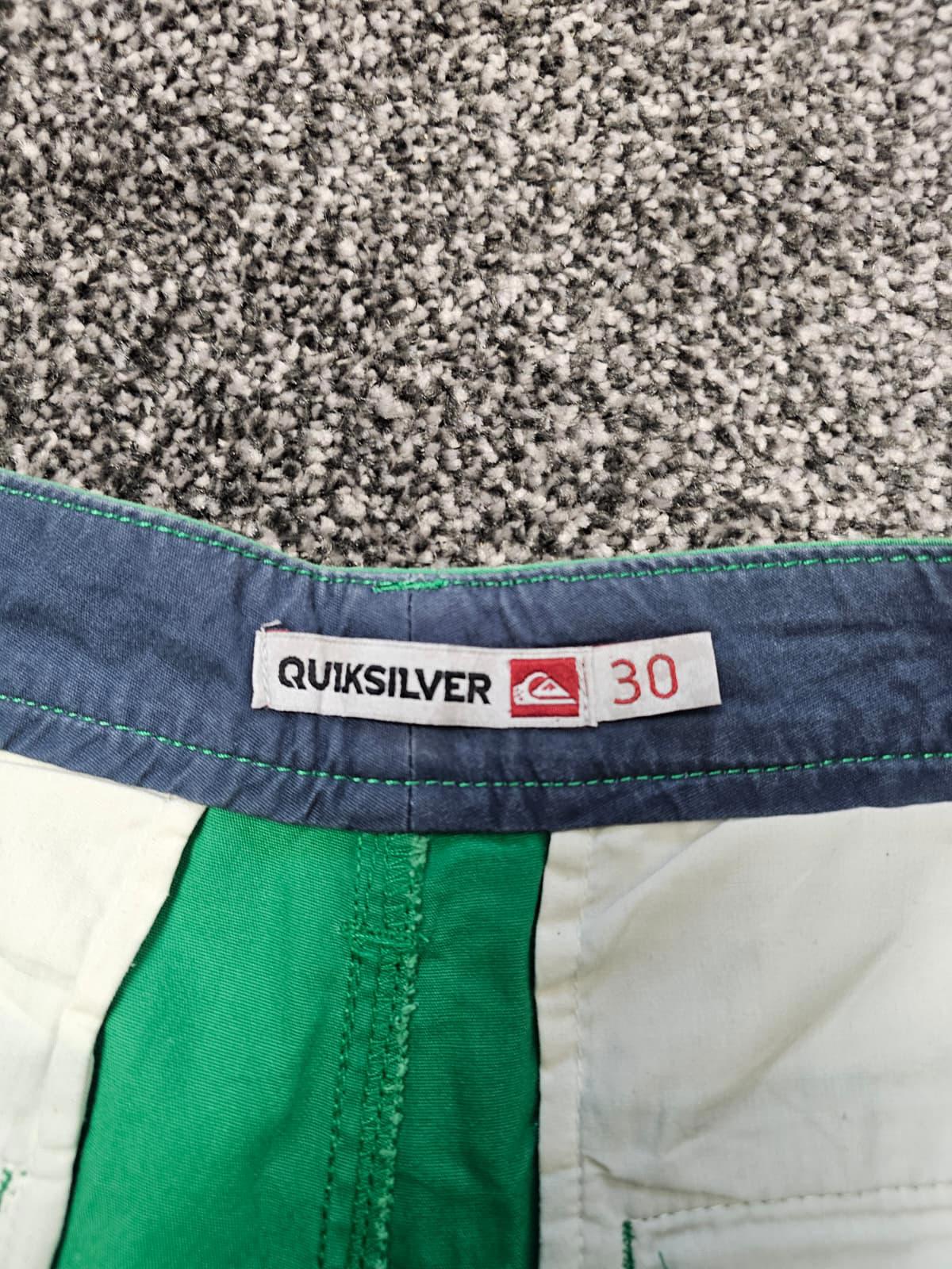 Quiksilver Mens Chino Smart Casual Embroidered Shorts - W30/L10 - Green