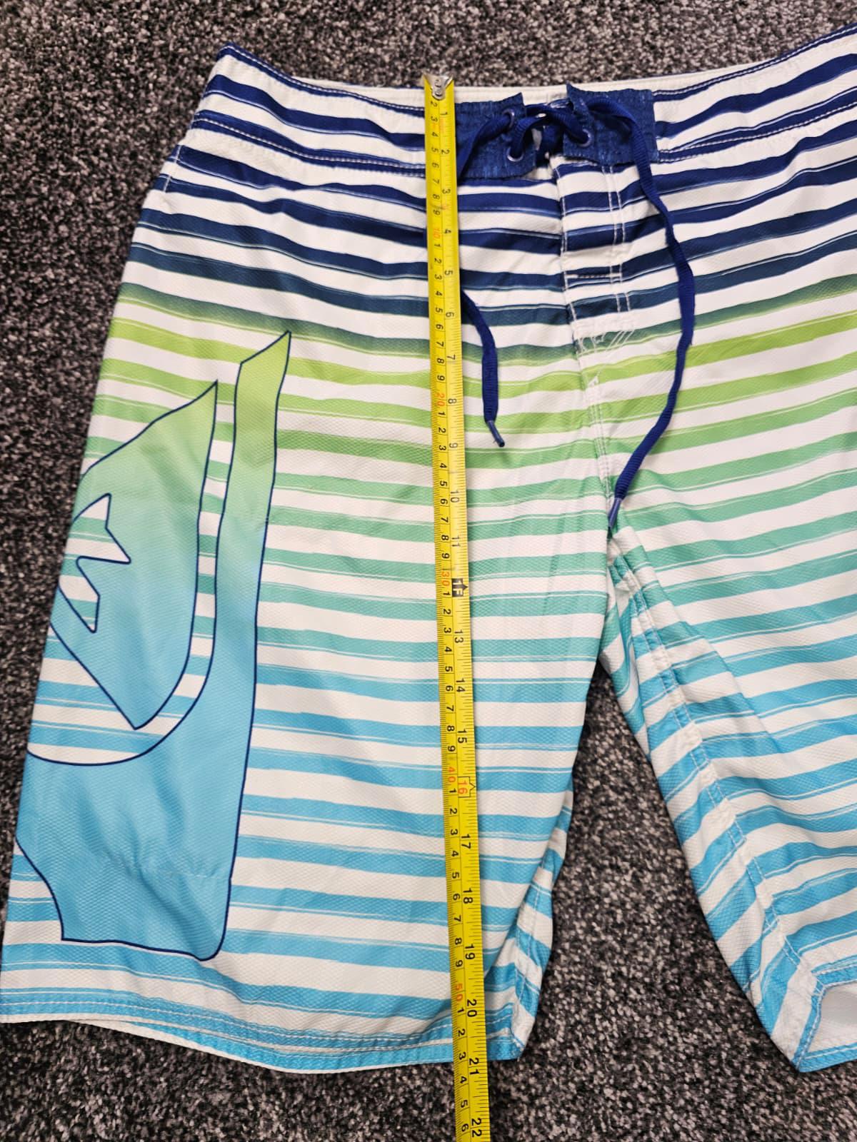 Quiksilver Mens Y2K 2000's Swimming Board Boardie Summer Holiday Shorts - 32/10