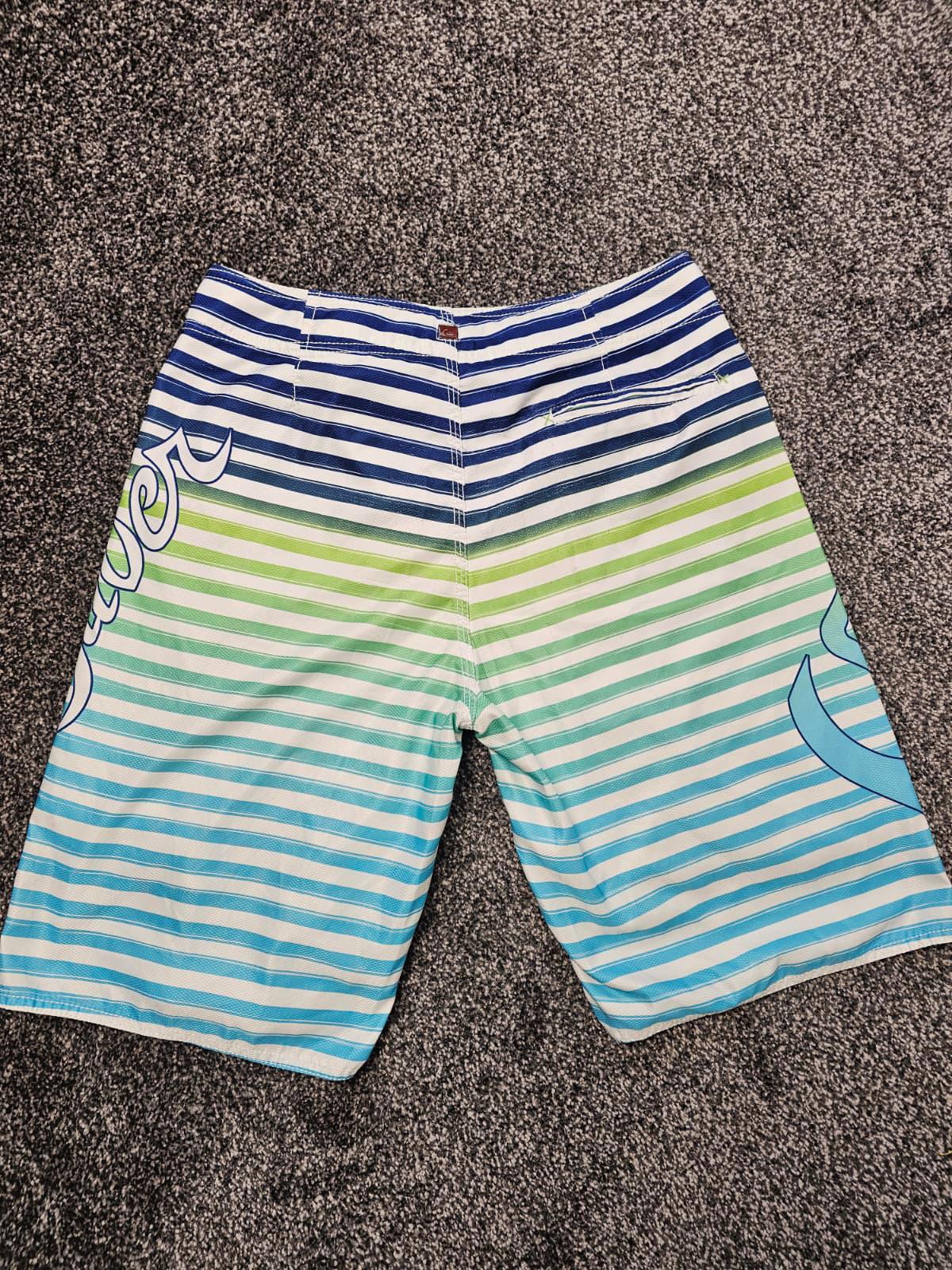 Quiksilver Mens Y2K 2000's Swimming Board Boardie Summer Holiday Shorts - 32/10