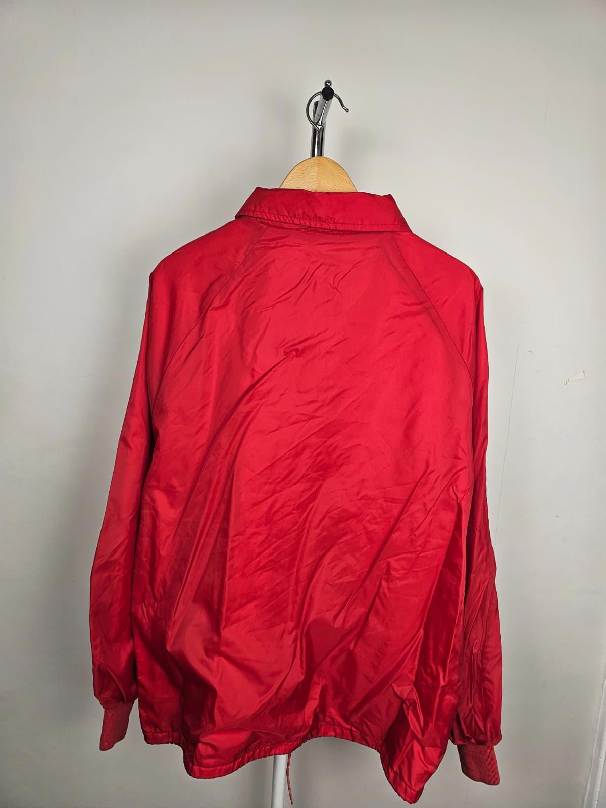 Disney Antigua Golf Coach Style Lined Snap Button Windbreaker Jacket - XL - Red
