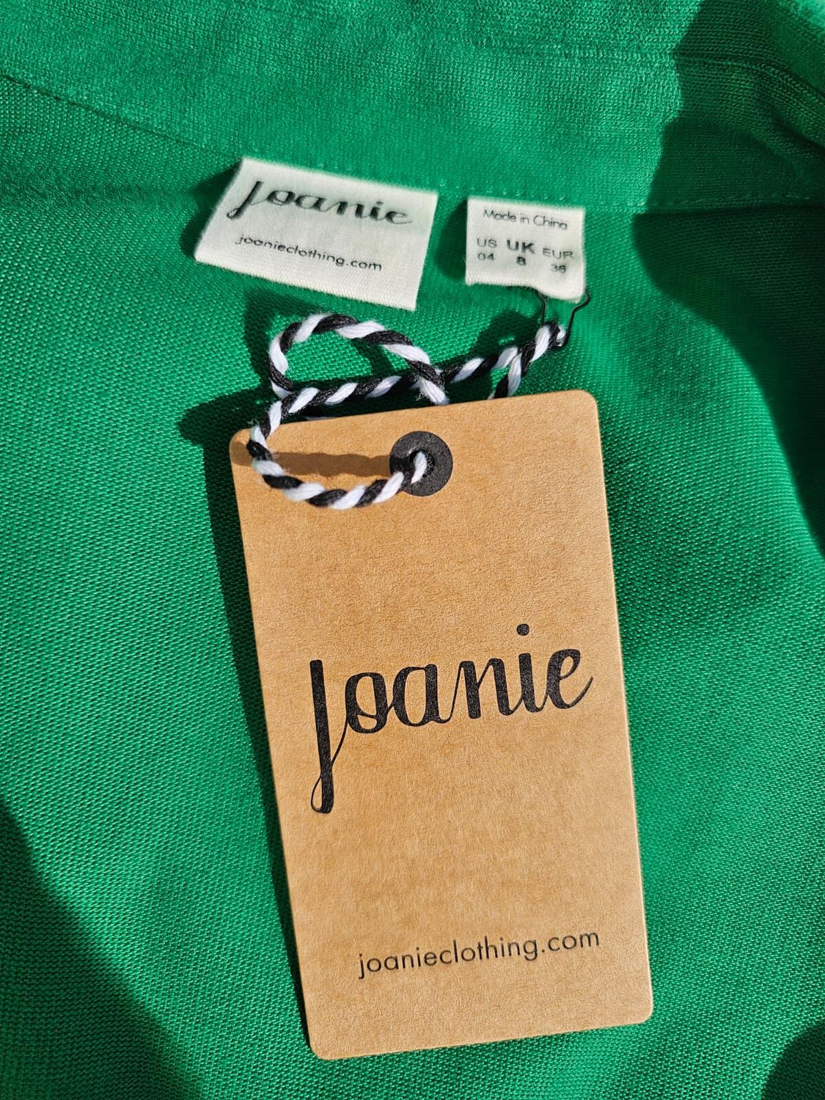 Joanie Womens Colton Jersey Shirt Organic Cotton Button-Down Dress - UK 8 -Green