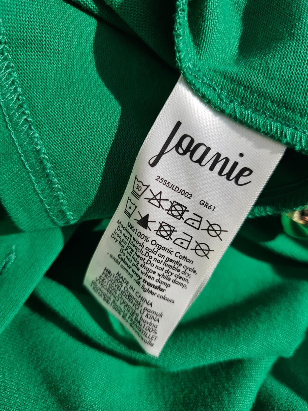 Joanie Womens Colton Jersey Shirt Organic Cotton Button-Down Dress - UK 8 -Green