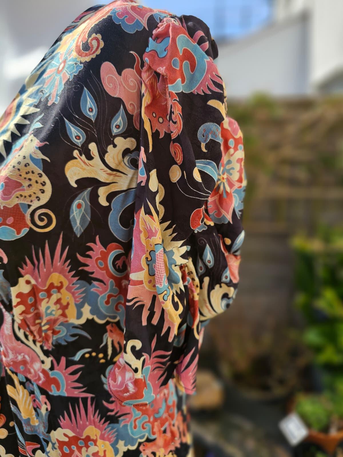 Joanie Women's Flowering Jasmine Mythical Beasts Fantasy Print Maxi Dress - 18