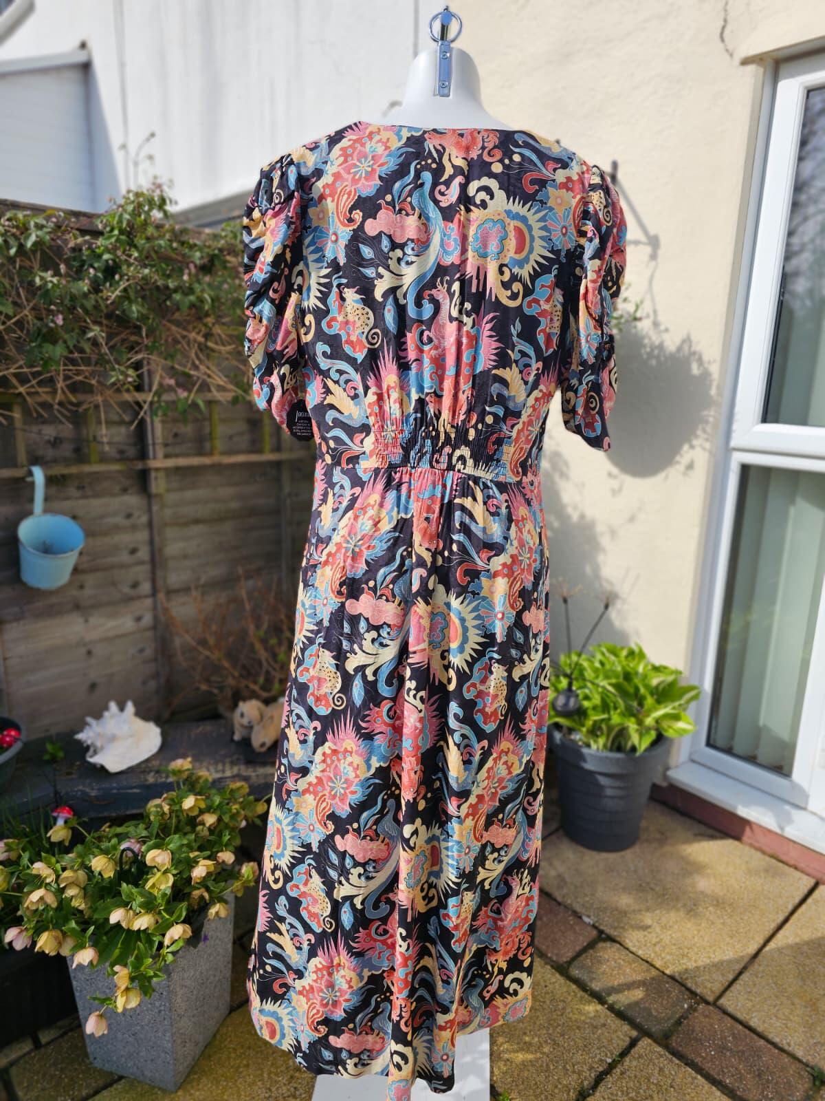 Joanie Women's Flowering Jasmine Mythical Beasts Fantasy Print Maxi Dress - 18