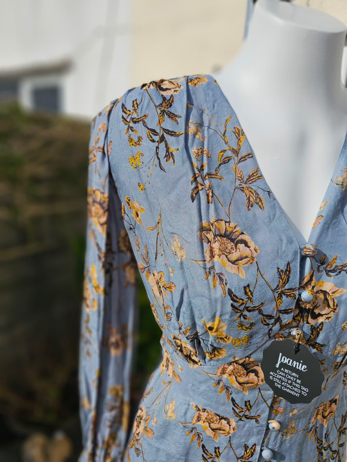 Christina X Joanie Lily Of The Valley Flowers Print Midi Spring Summer Dress 14