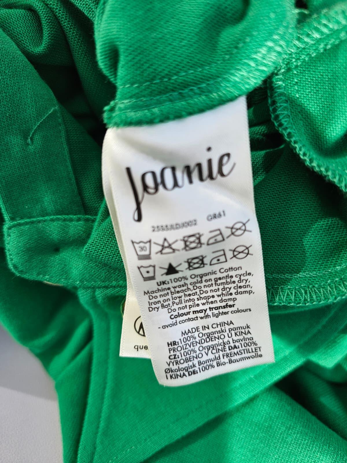 Joanie Womens Colton Jersey Shirt Organic Cotton Button-Down Dress - UK 18-Green