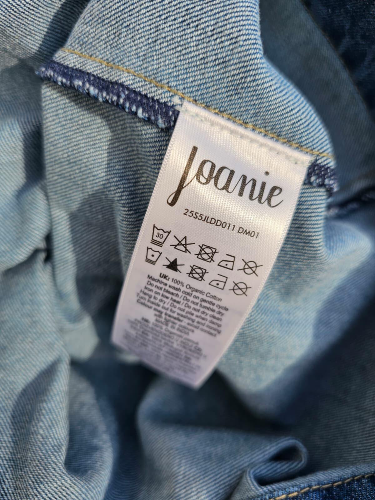 Joanie Womens Jojo Mid Wash Denim Blue Midi Casual Spring Summer Work Dress 8