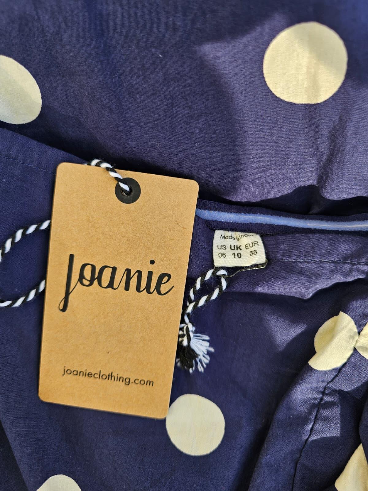 Joanie Women's Penny Polka Dot Print Square Neck Puff Sleeve Dress - UK 10