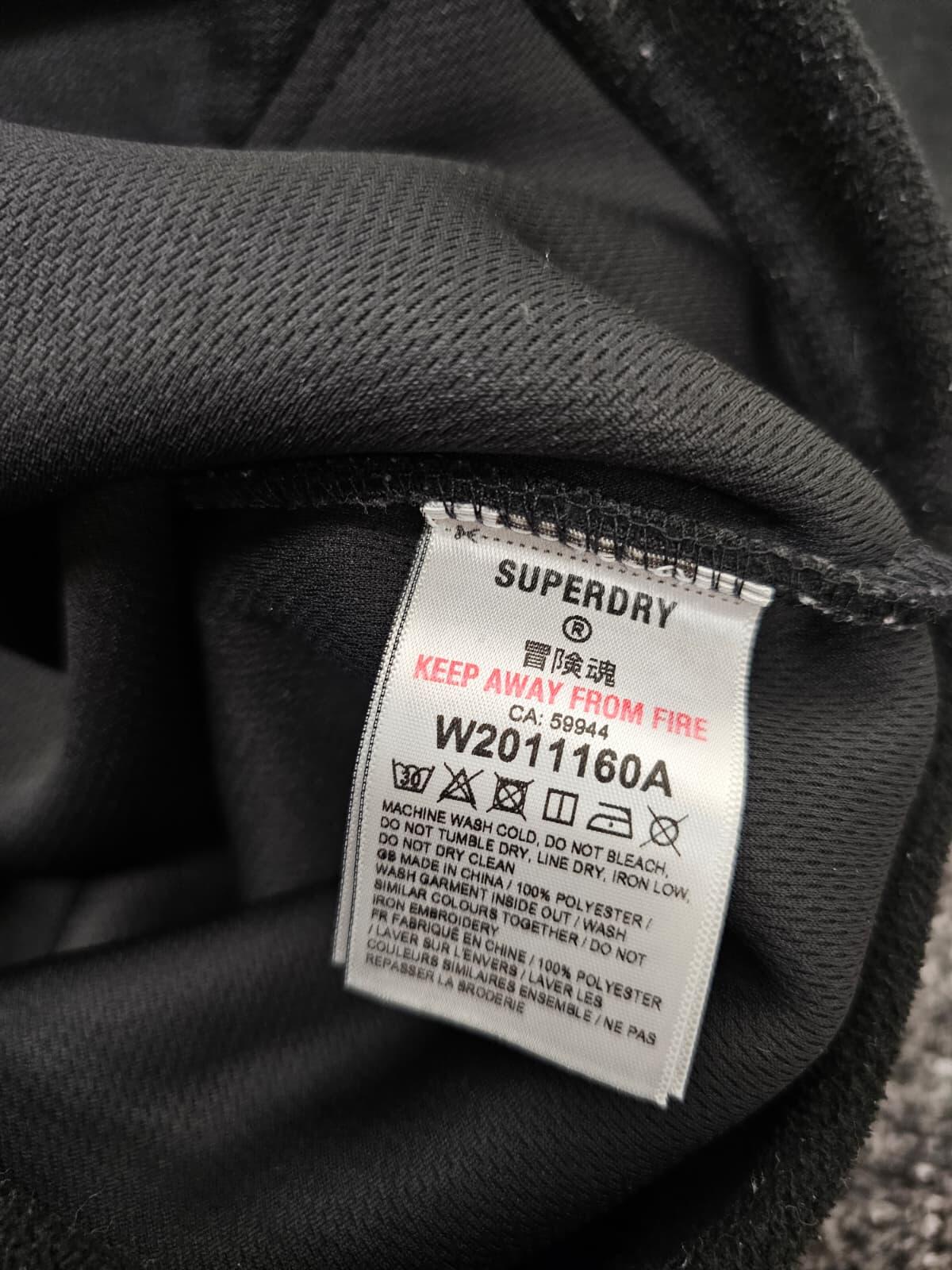 Superdry Womens Pullover Oversized Boxy Cropped Fleece Hoodie - UK 10 - Black