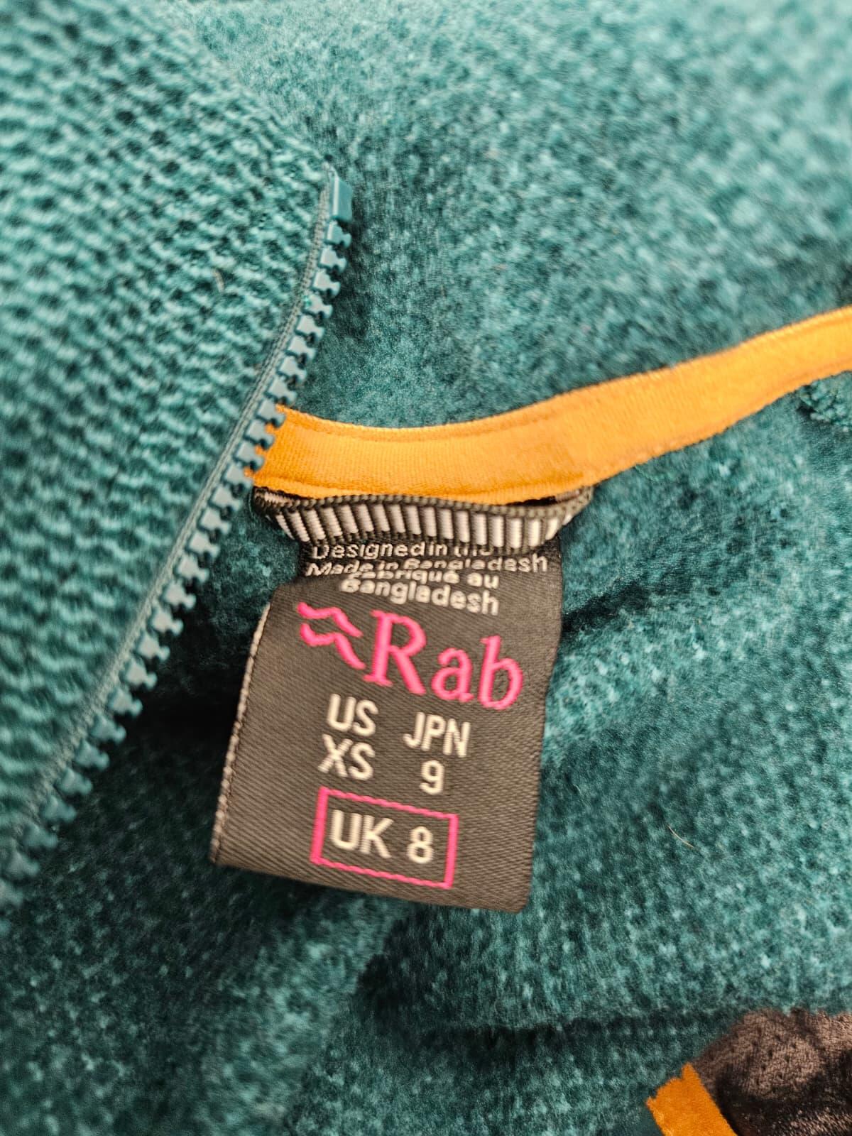 Rab Women's Full Zip Hooded Hybrid Walking Fleece Jacket - 8 - Emerald Green
