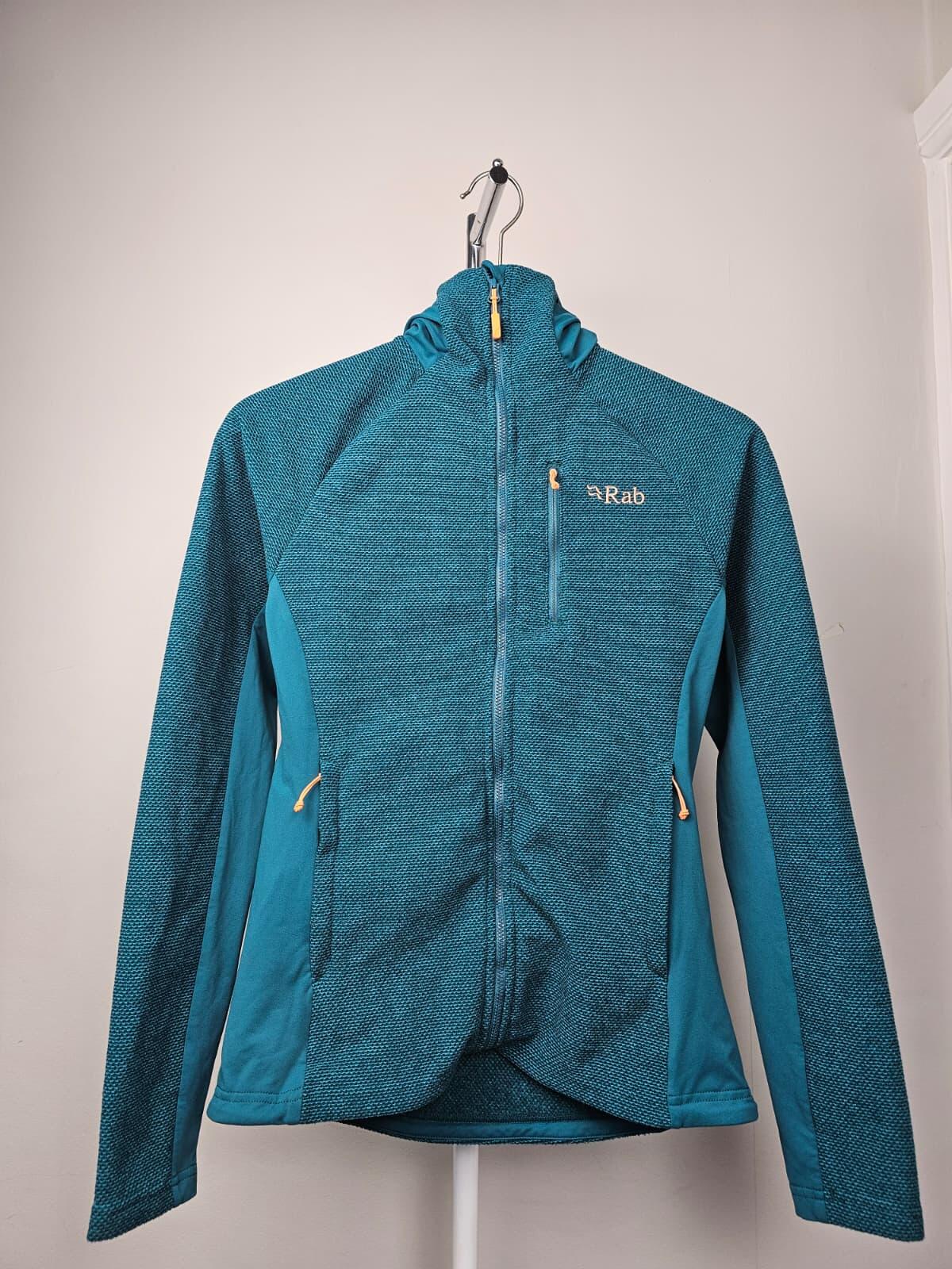Rab Women's Full Zip Hooded Hybrid Walking Fleece Jacket - 8 - Emerald Green