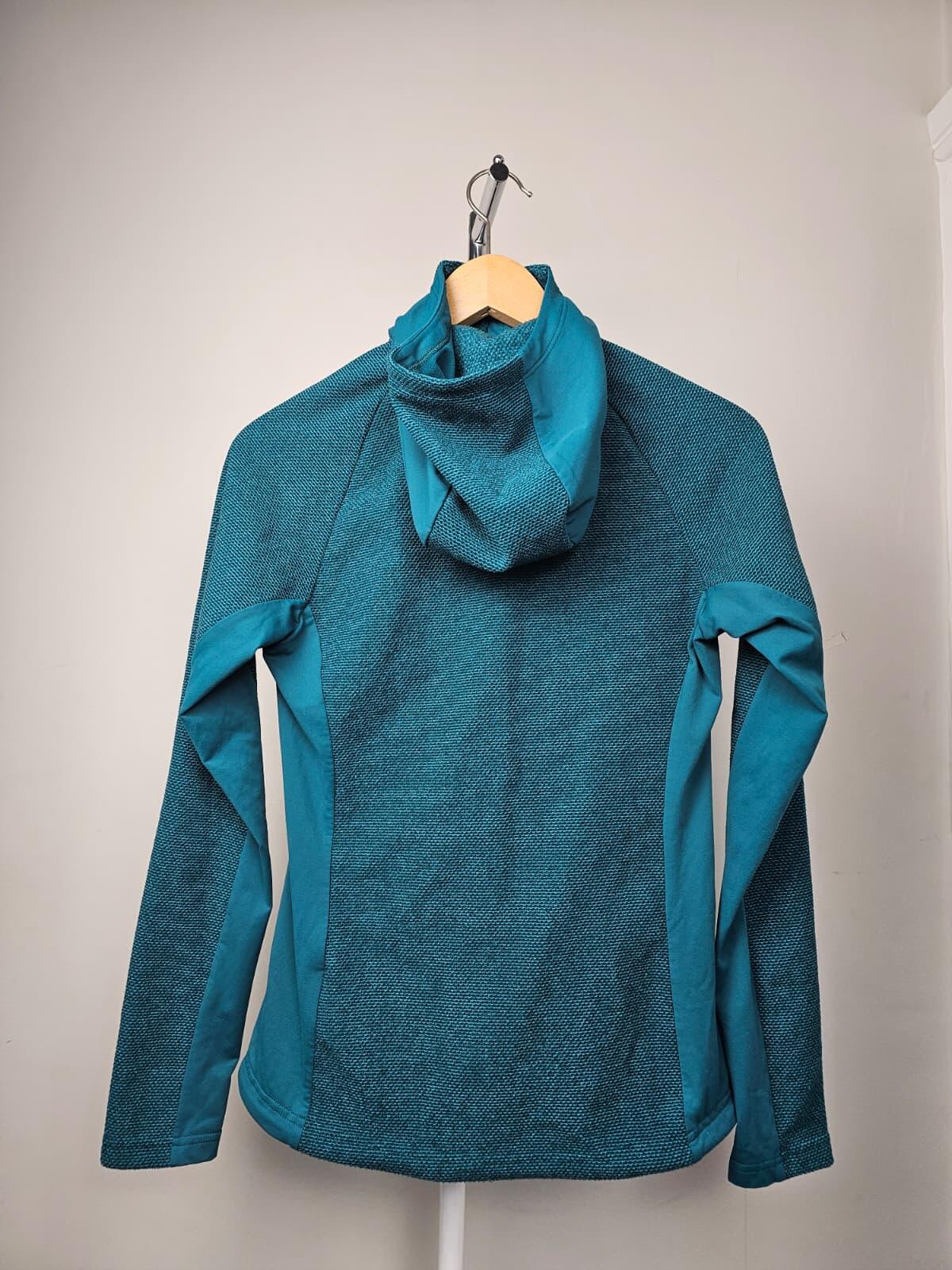 Rab Women's Full Zip Hooded Hybrid Walking Fleece Jacket - 8 - Emerald Green