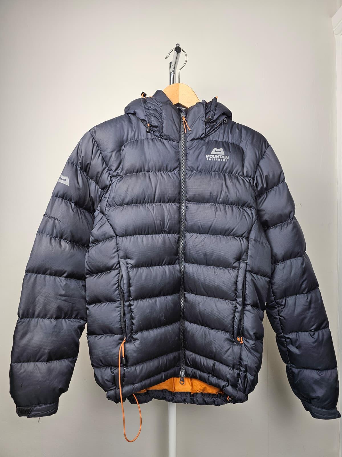 Mountain Equipment Mens Full Zip Hooded Down Puffer Jacket -XS/Extra Small -Grey