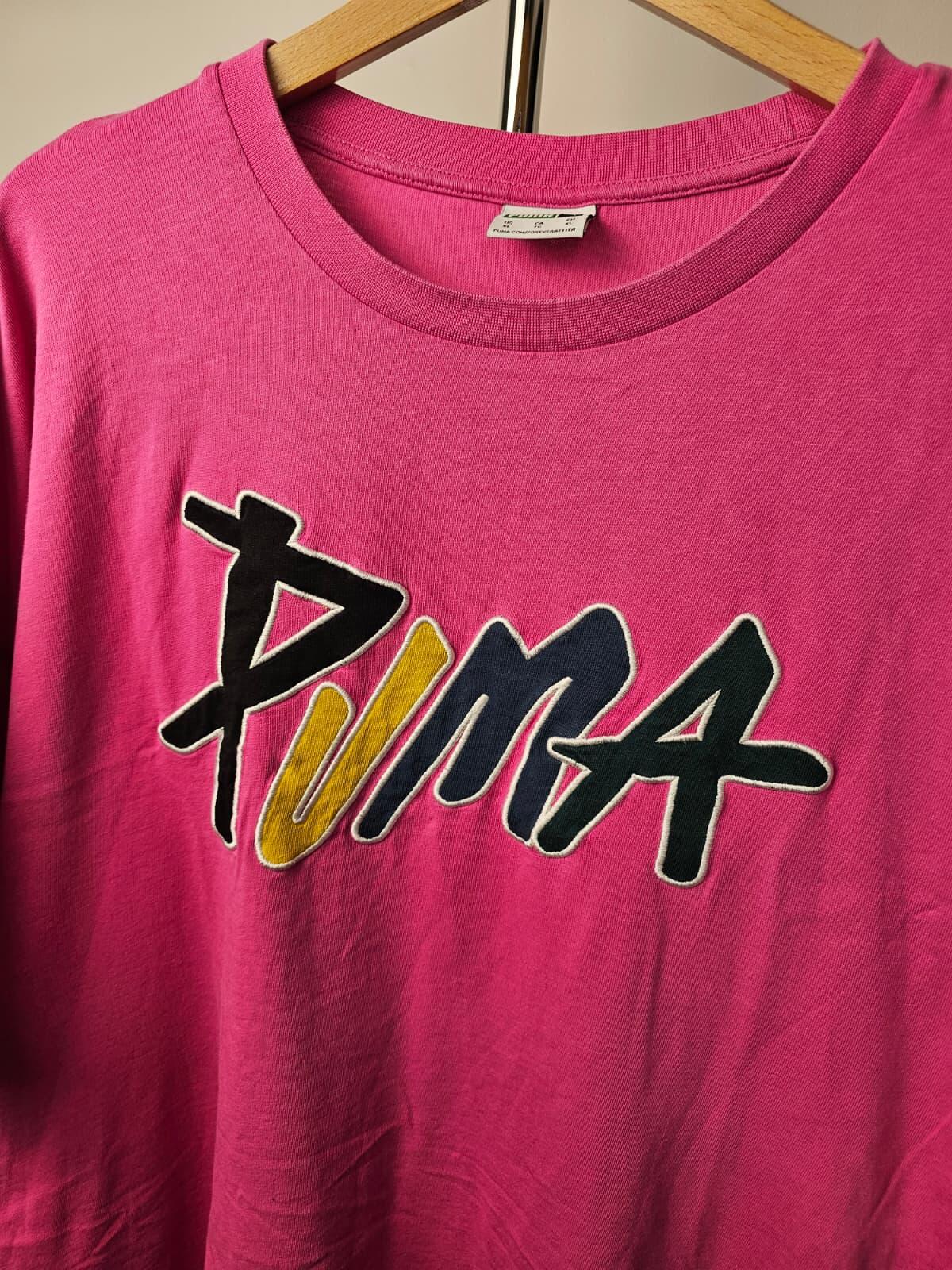 Puma Vintage Style Short Sleeve Graphic Embroidered Logo T-Shirt -XL/Extra Large