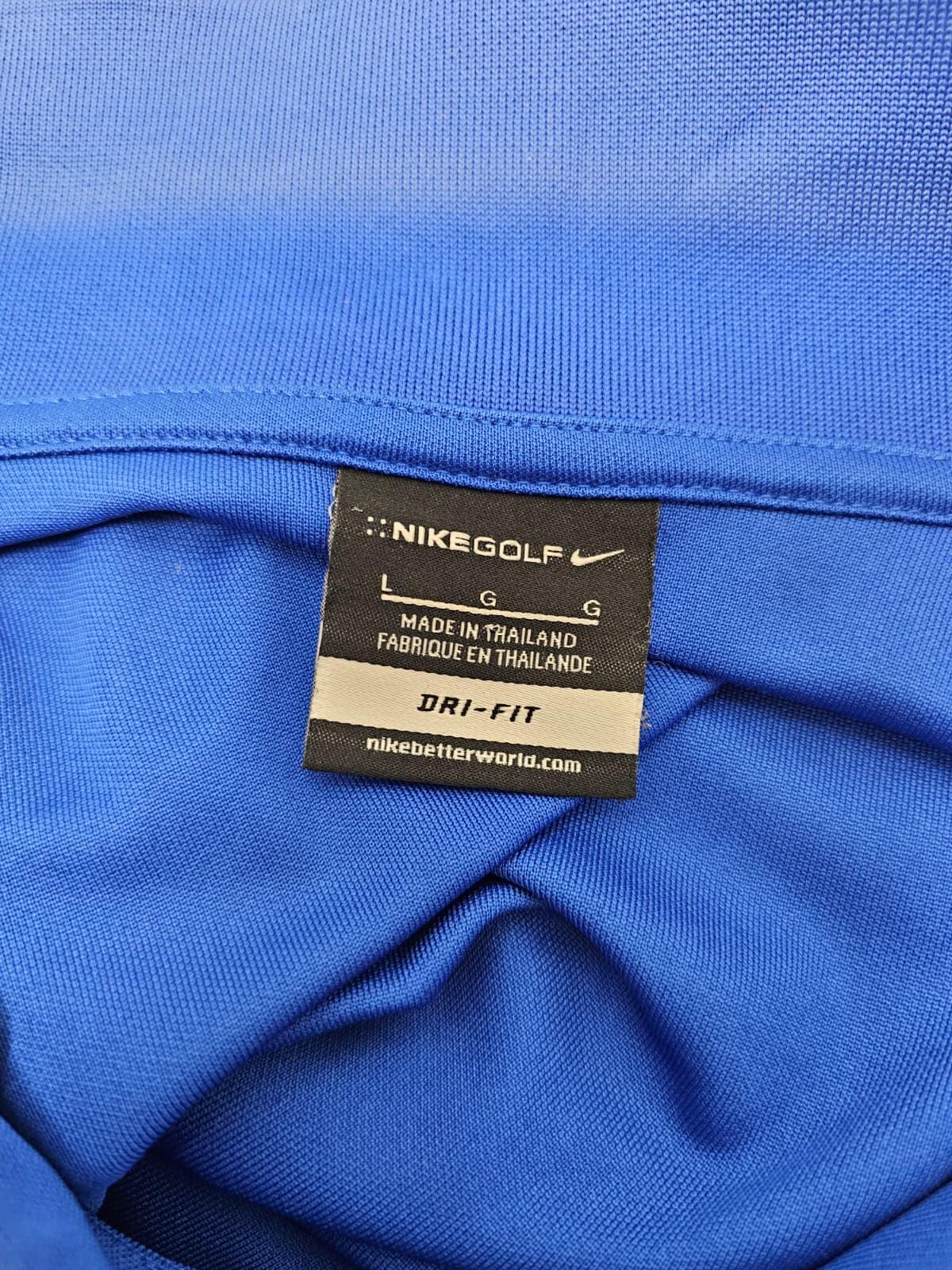 Nike Golf Dri-Fit Short Sleeve Activewear Button Polo Shirt - L/Large - Blue