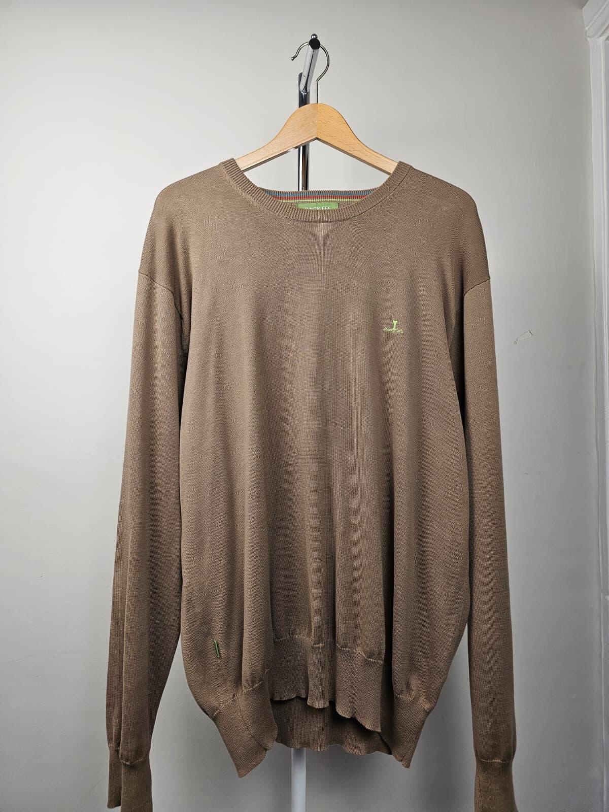 Back Tee Sportswear Mens Round Neck Pullover Jumper/Sweater - L/Large - Brown