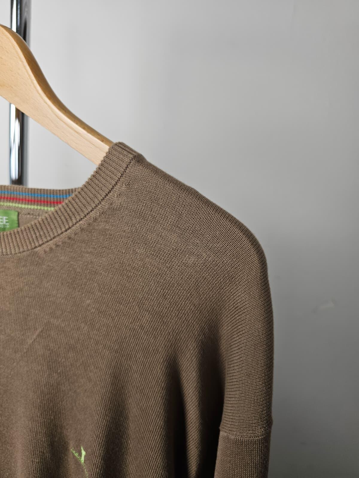 Back Tee Sportswear Mens Round Neck Pullover Jumper/Sweater - L/Large - Brown