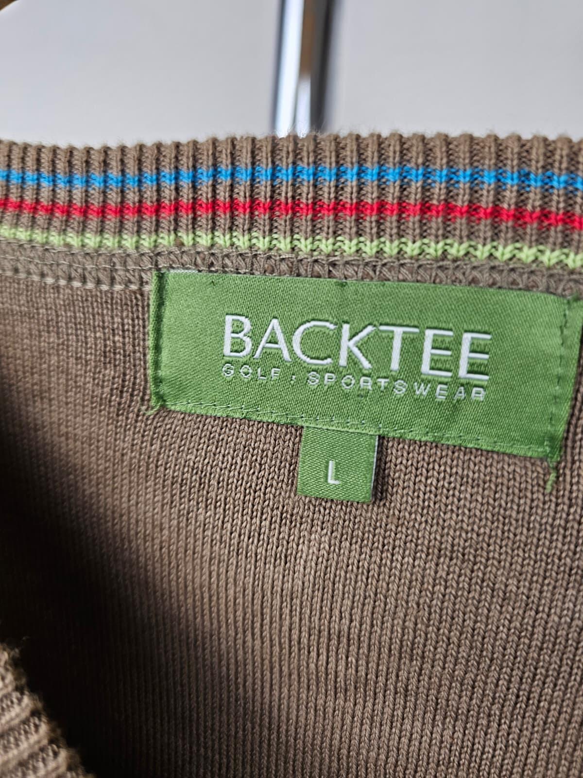 Back Tee Sportswear Mens Round Neck Pullover Jumper/Sweater - L/Large - Brown