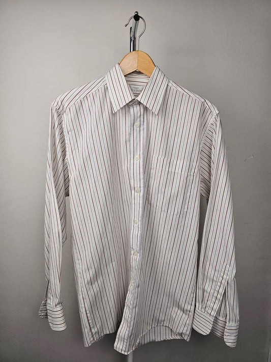 St Michael Marks & Spencer Men's Striped Long Sleeve Dress Shirt - 14.5/37cm/M