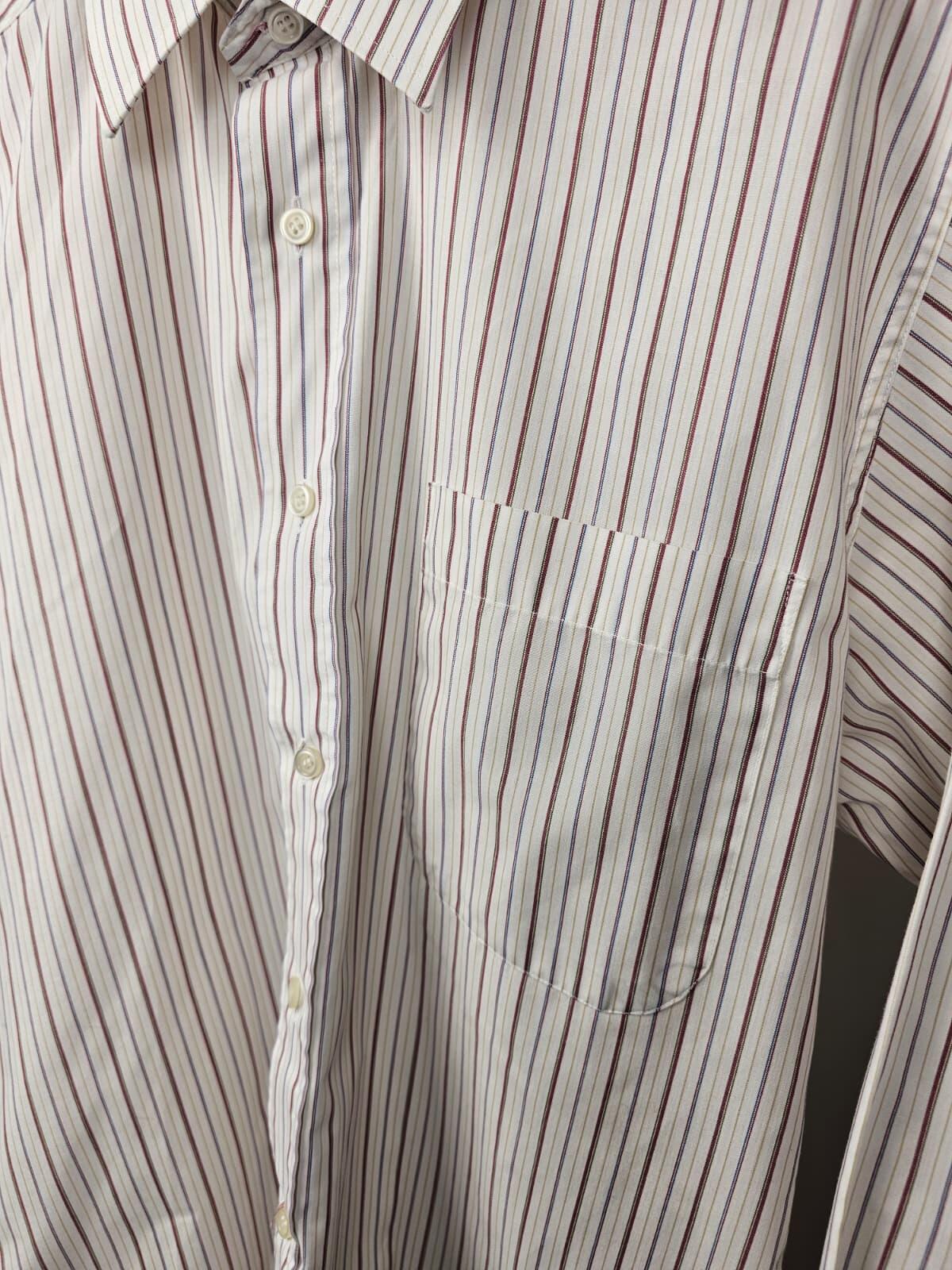 St Michael Marks & Spencer Men's Striped Long Sleeve Dress Shirt - 14.5/37cm/M
