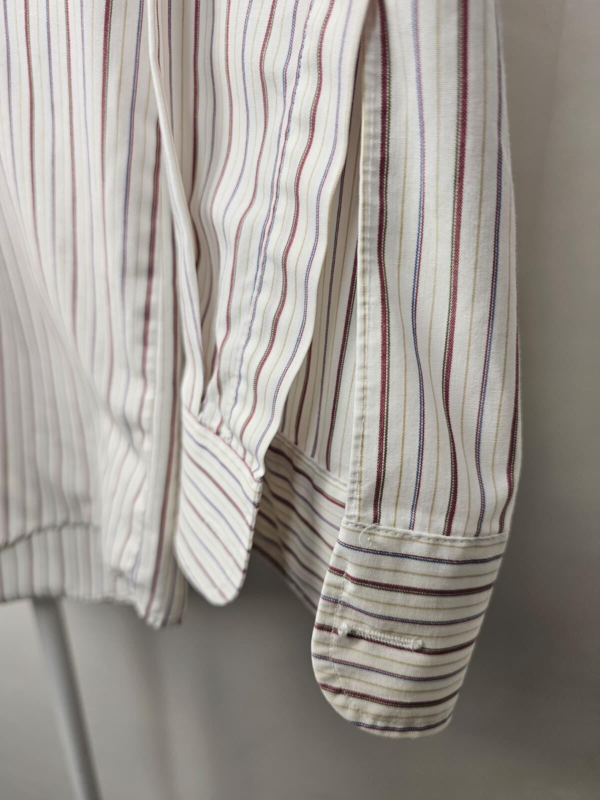 St Michael Marks & Spencer Men's Striped Long Sleeve Dress Shirt - 14.5/37cm/M