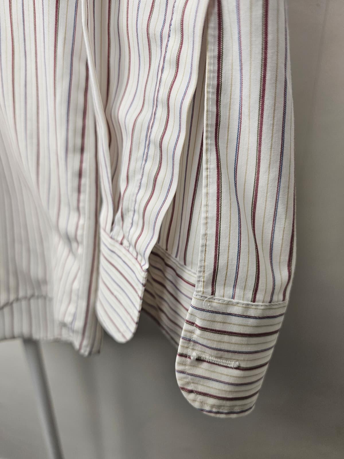 St Michael Marks & Spencer Men's Striped Long Sleeve Dress Shirt - 14.5/37cm/M