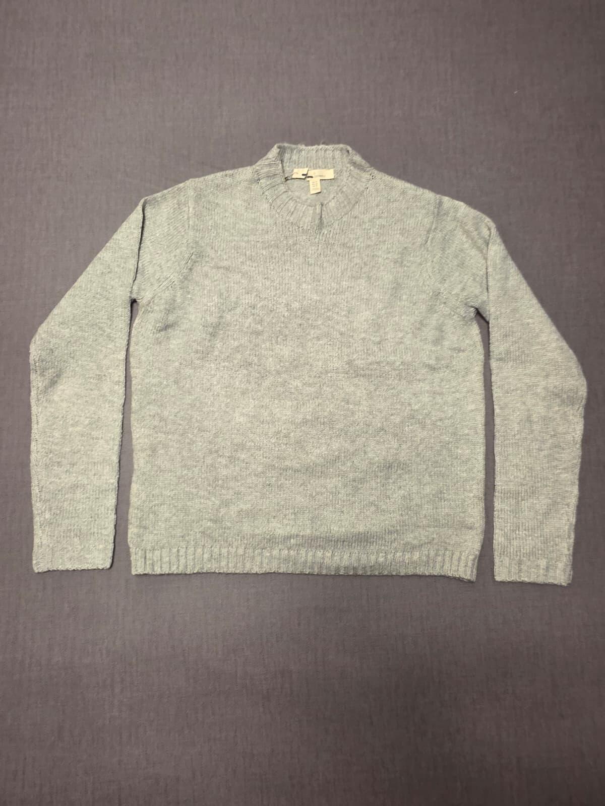 Sea Salt Cornwall  Pullover Fisherman Merino Blend Knitted Jumper - 14 - Grey