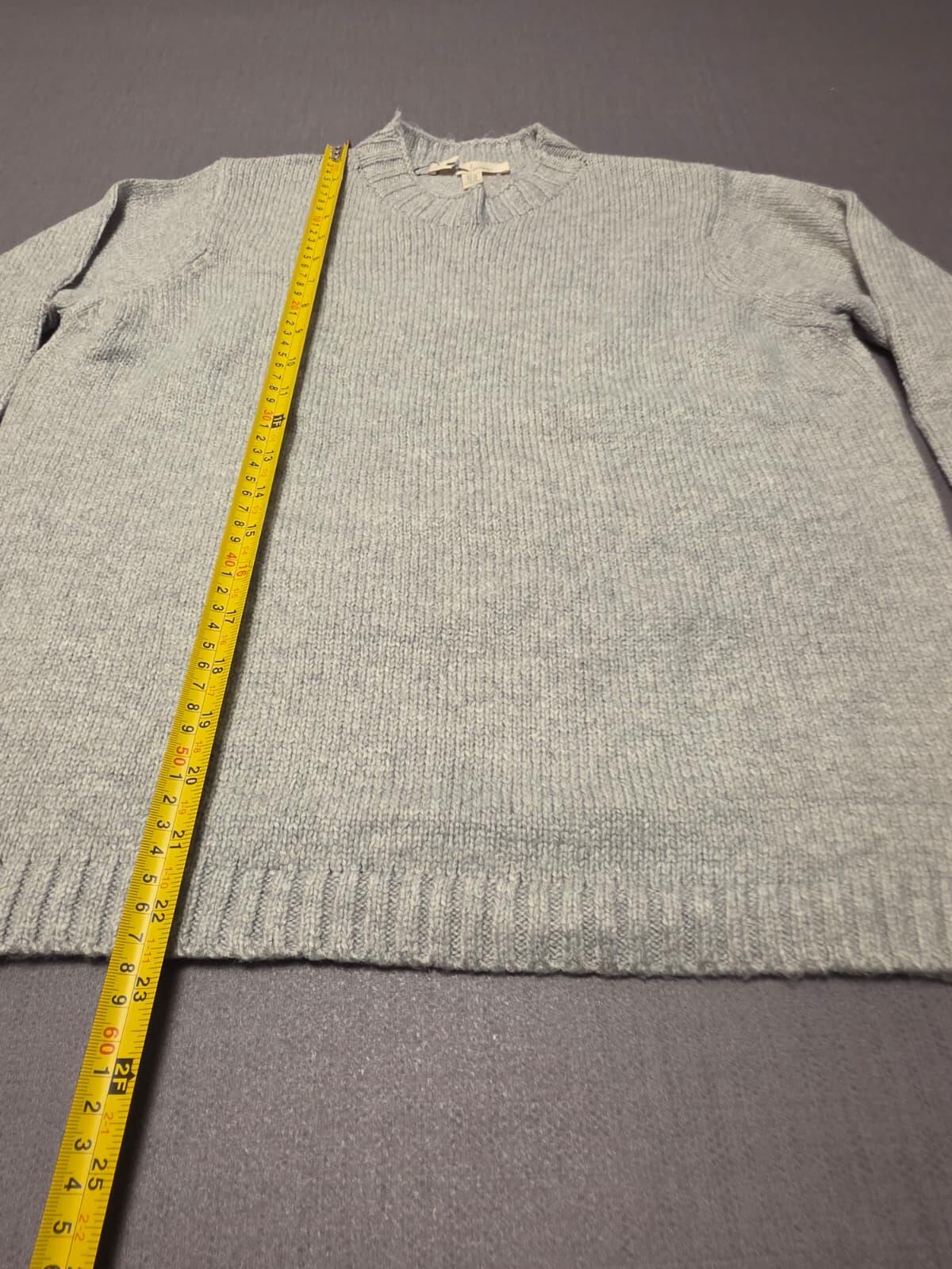 Sea Salt Cornwall  Pullover Fisherman Merino Blend Knitted Jumper - 14 - Grey