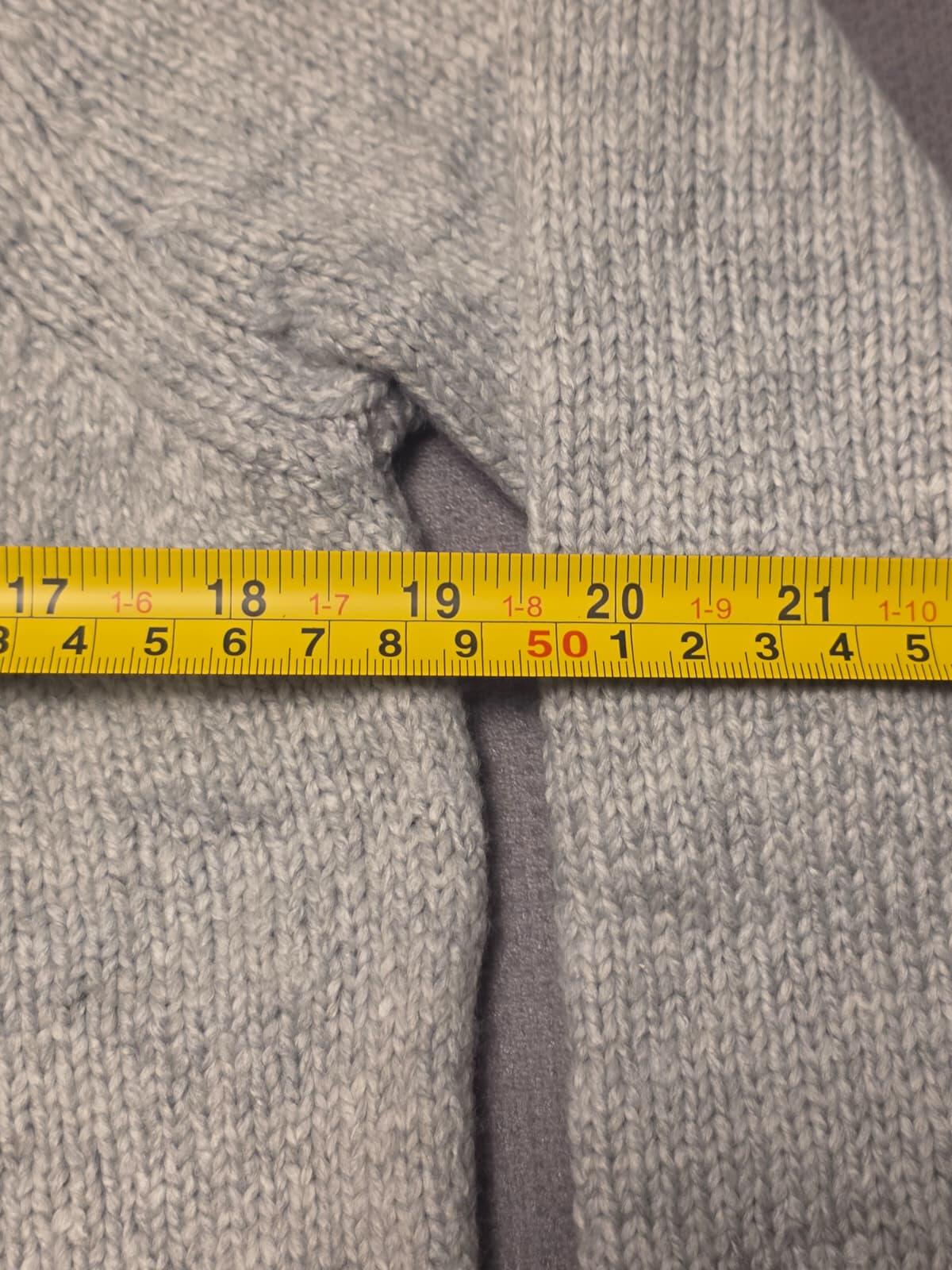 Sea Salt Cornwall  Pullover Fisherman Merino Blend Knitted Jumper - 14 - Grey