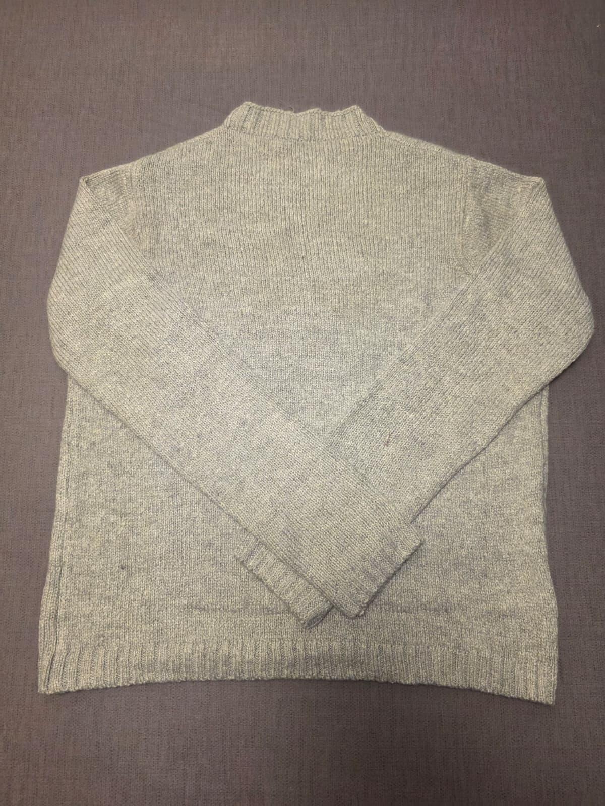 Sea Salt Cornwall  Pullover Fisherman Merino Blend Knitted Jumper - 14 - Grey