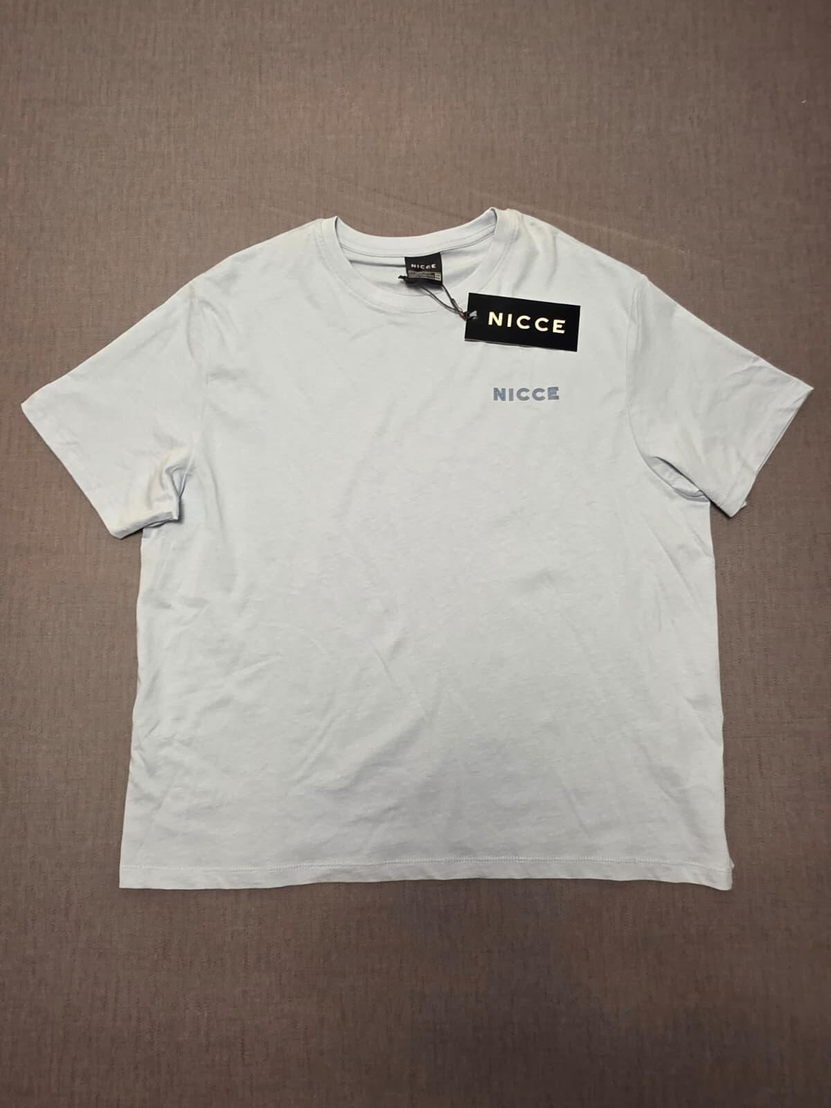 Nicce Womens Short Sleeve Crew Neck T-Shirt - UK 18 - Light Blue