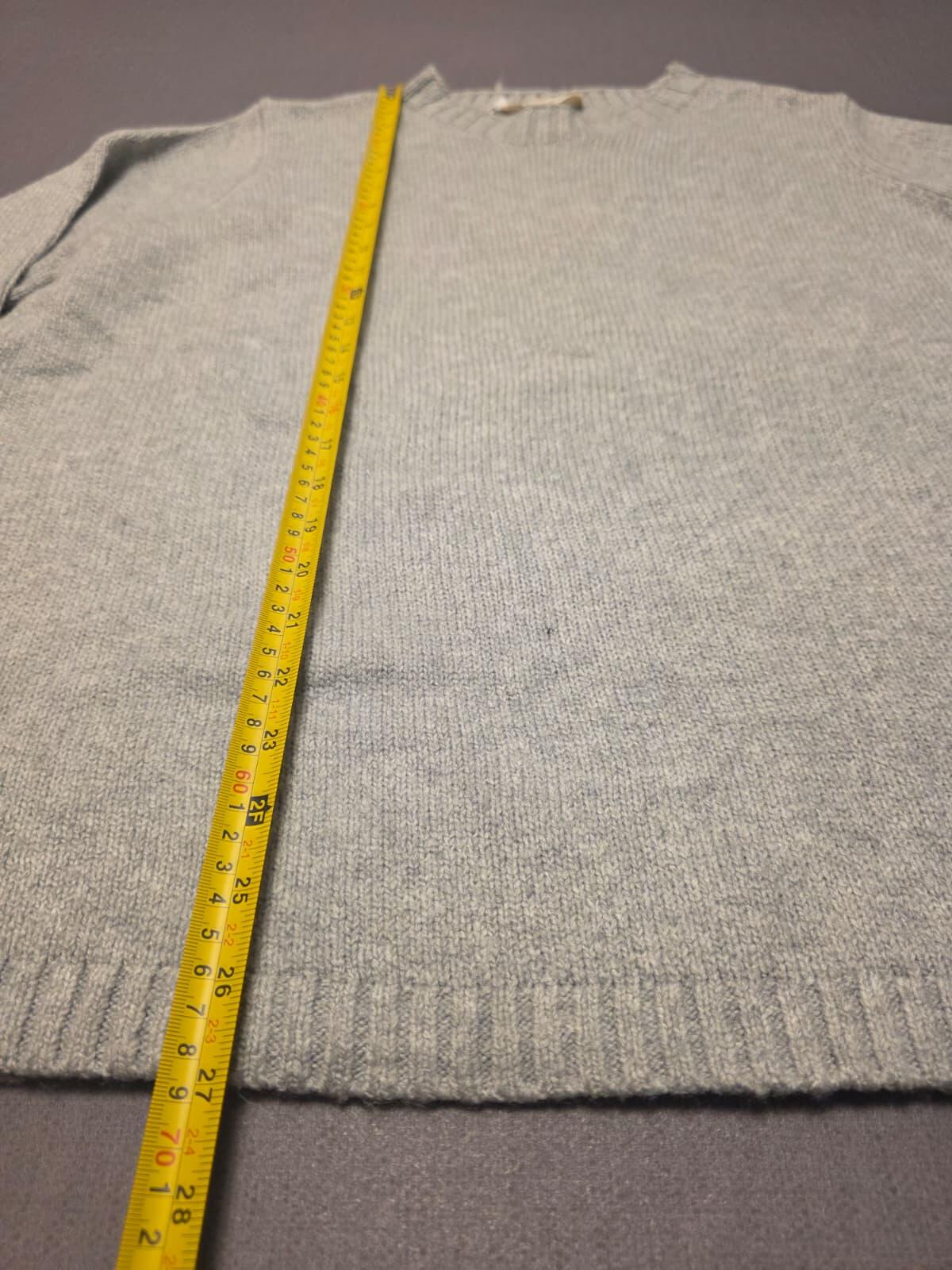 Sea Salt Cornwall Pullover Fisherman Merino Blend Knitted Jumper - 20 - Grey