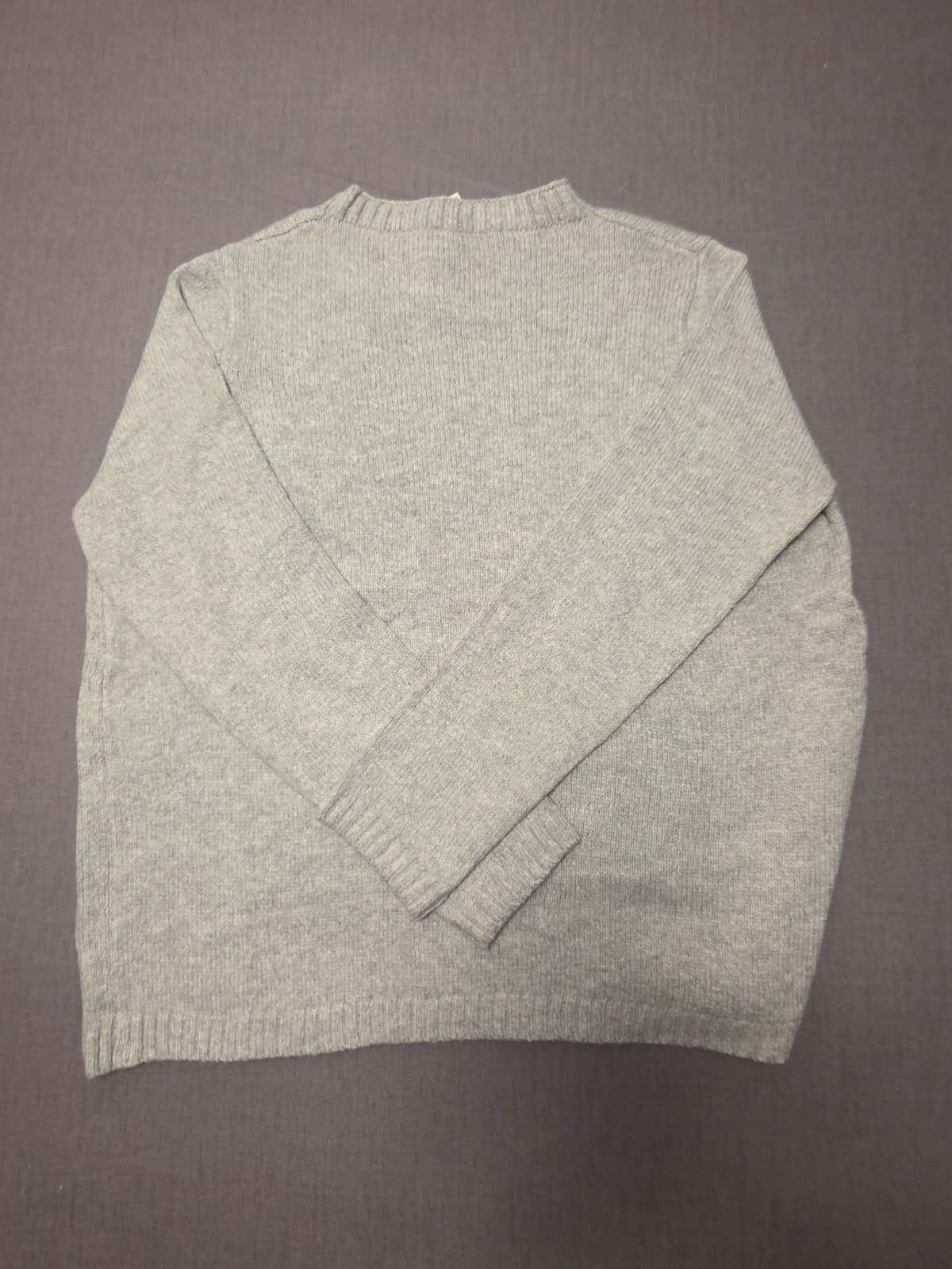 Sea Salt Cornwall Pullover Fisherman Merino Blend Knitted Jumper - 20 - Grey