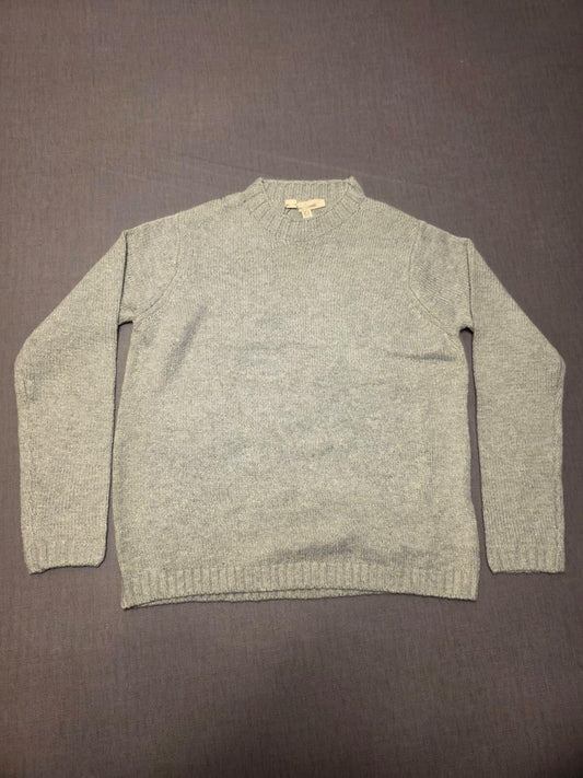 Sea Salt Cornwall Smart Casual Fisherman Merino Blend Knitted Jumper - Grey - 14