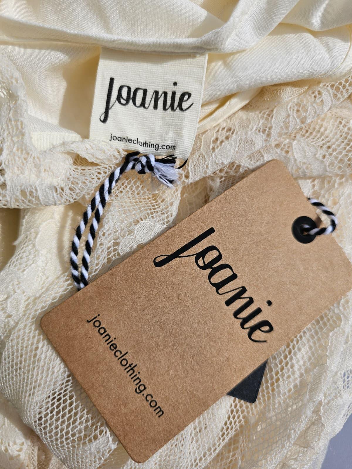 Joanie Havisham High Neck Lace Midi Dress with Ruffle Sleeves and Collar - S/8