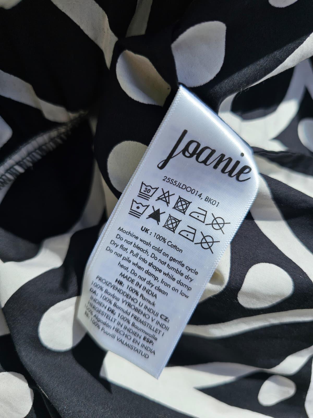 Joanie Georgia Monochrome Tile Print Square Neck Midi Skirt Dress - 18