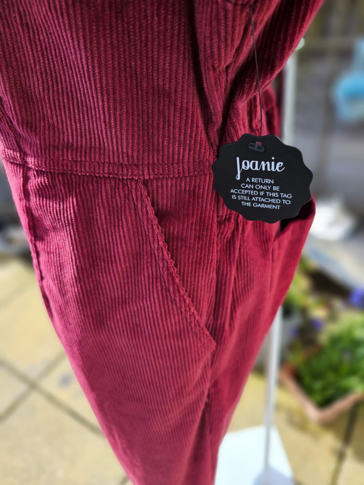 Joanie Robin Short Sleeve Corduroy Zip Up Boilersuit/Jump Suit - 18 - Burgundy