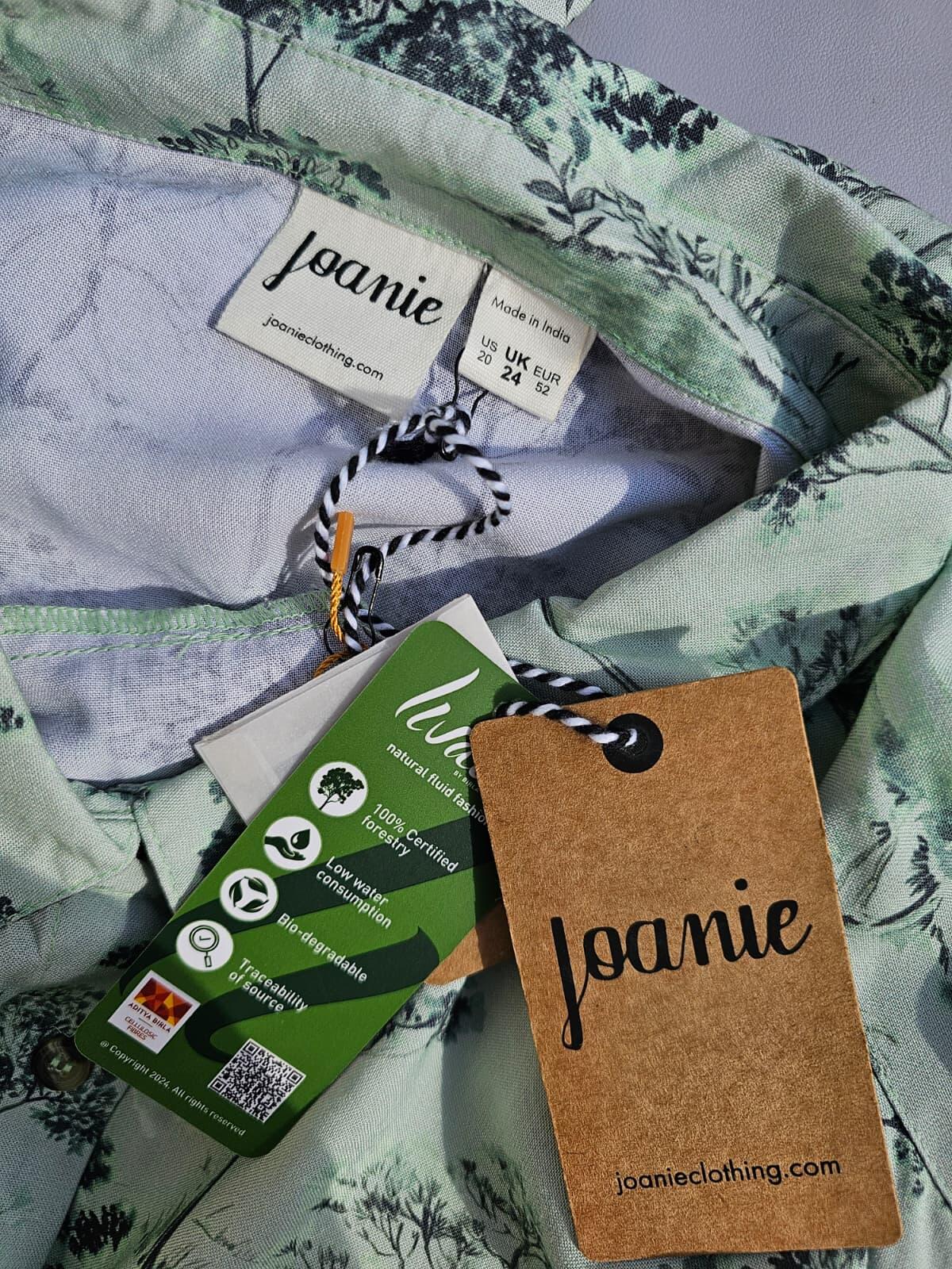 Joanie Womens Sharon Tree Forest Print Oversized Pocket Shirt/Blouse - UK 24