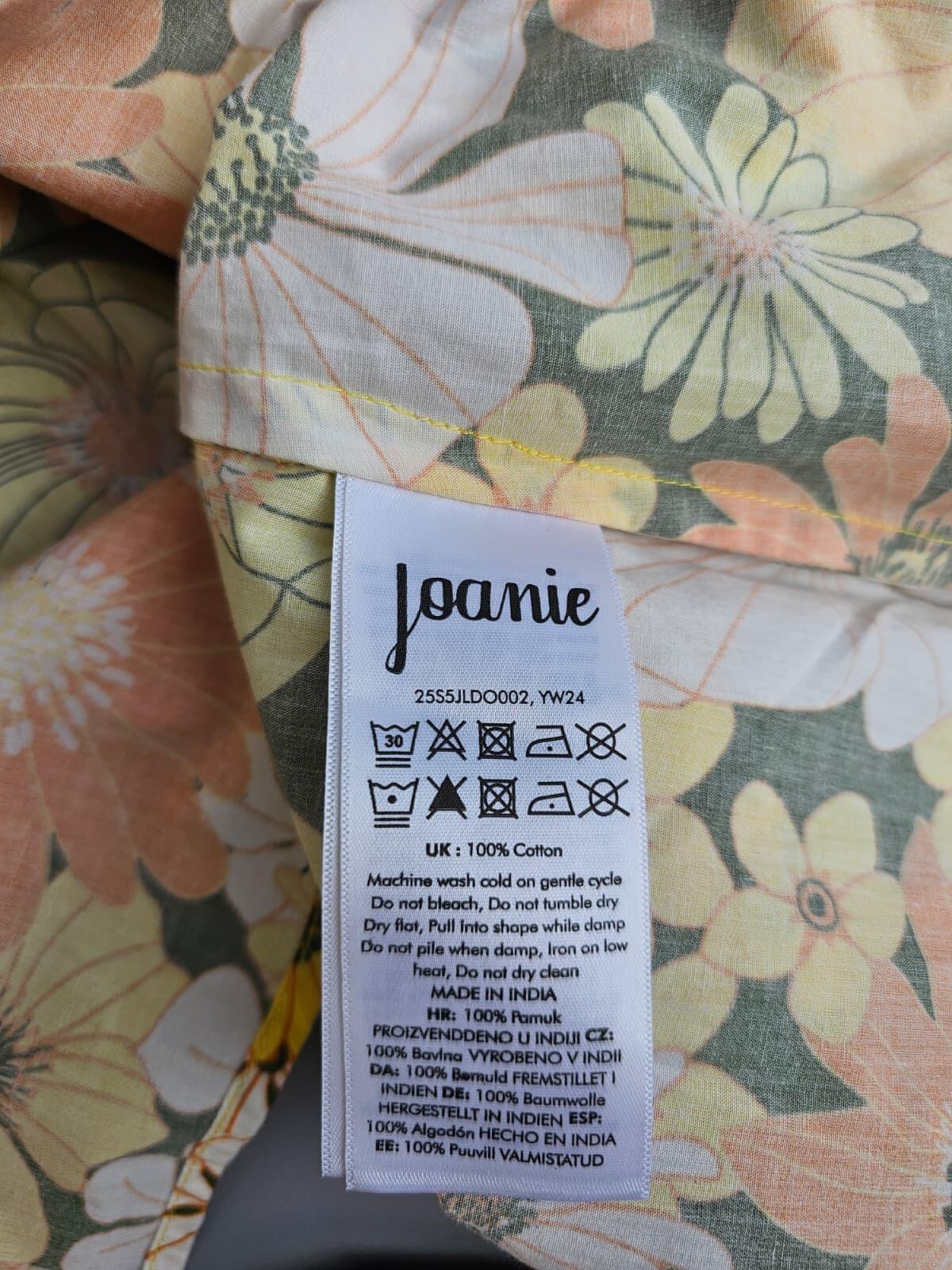 Joanie X Zeena Emma Marigold Floral Puff Sleeve Midaxi Midi/Maxi Dress UK 8