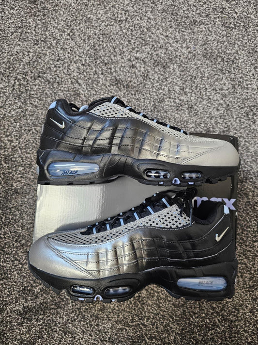Palace x Nike Air Max 95 Big Bubble Trainers/Sneakers - 9 - Black/Silver