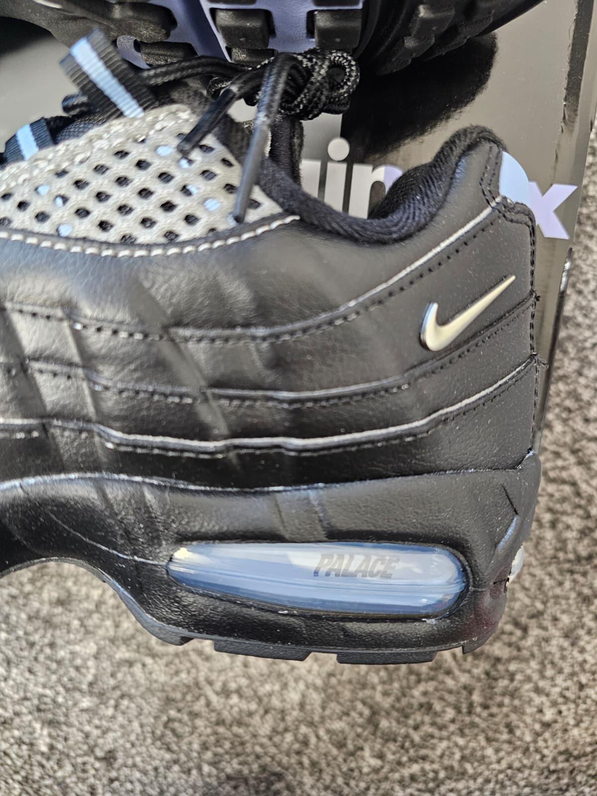 Palace x Nike Air Max 95 Big Bubble Trainers/Sneakers - 9 - Black/Silver