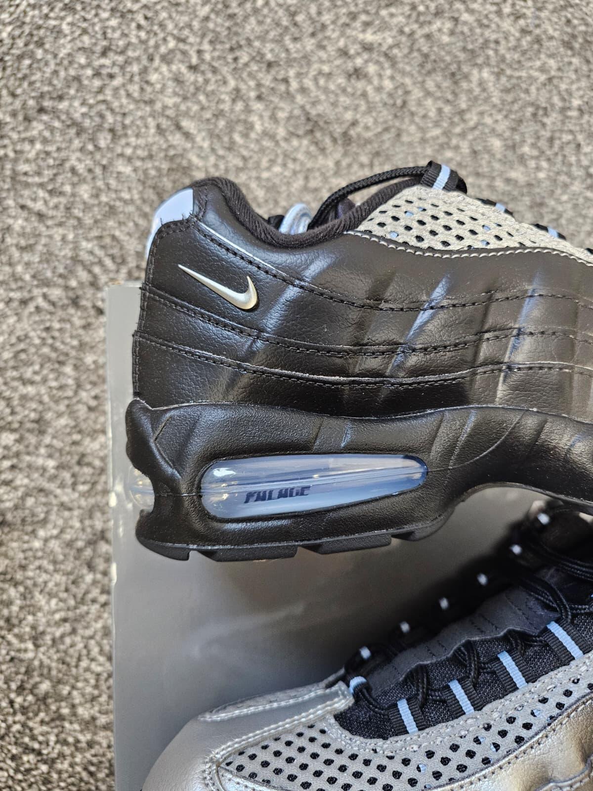 Palace x Nike Air Max 95 Big Bubble Trainers/Sneakers - 9 - Black/Silver
