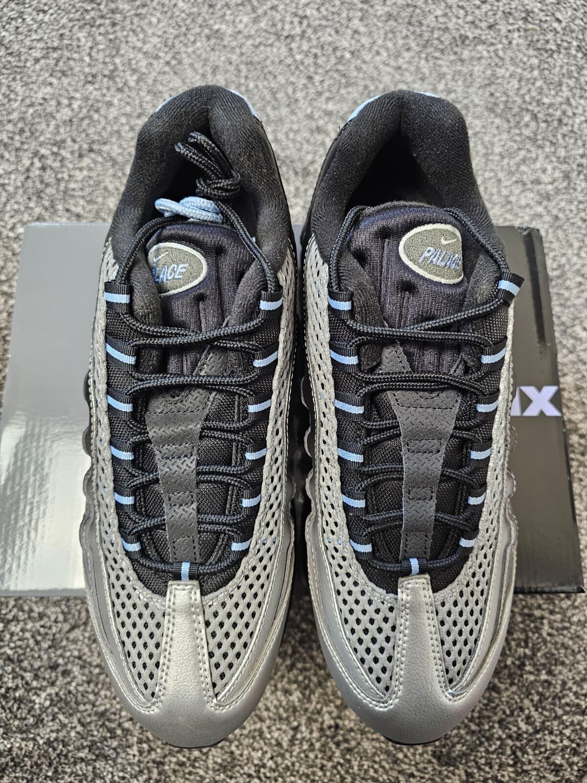 Palace x Nike Air Max 95 Big Bubble Trainers/Sneakers - 9 - Black/Silver