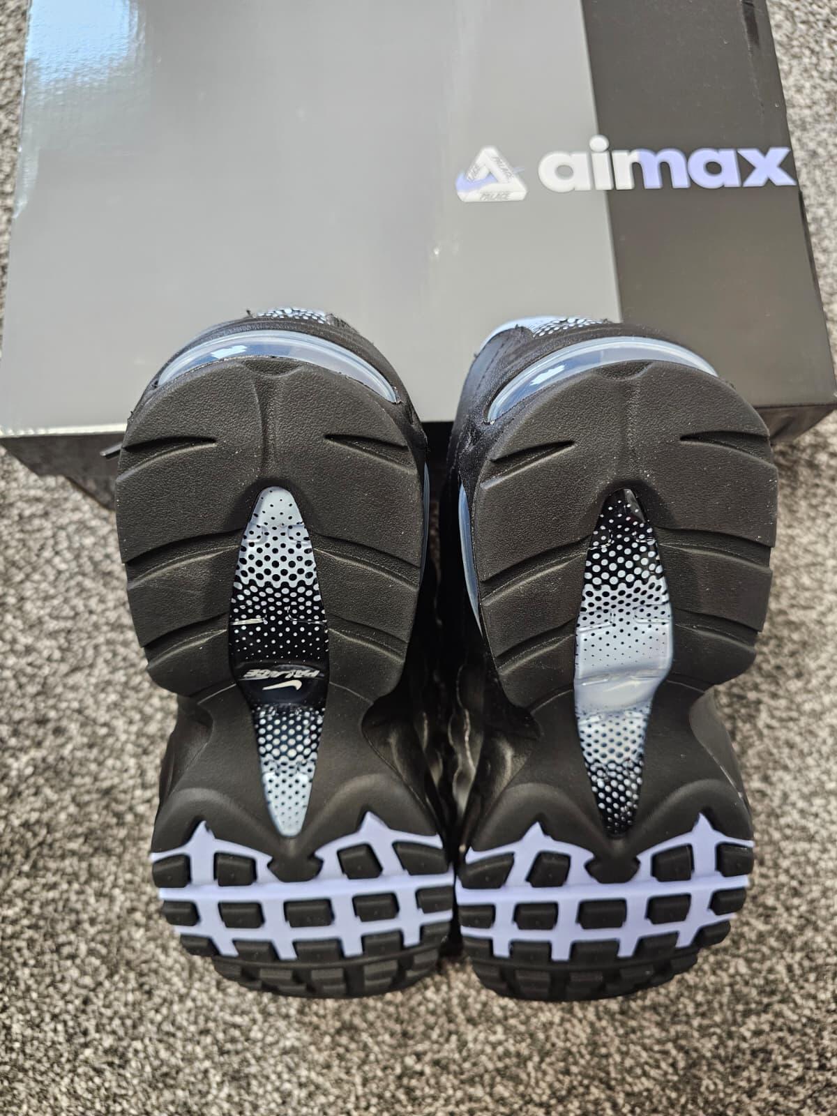 Palace x Nike Air Max 95 Big Bubble Trainers/Sneakers - 9 - Black/Silver